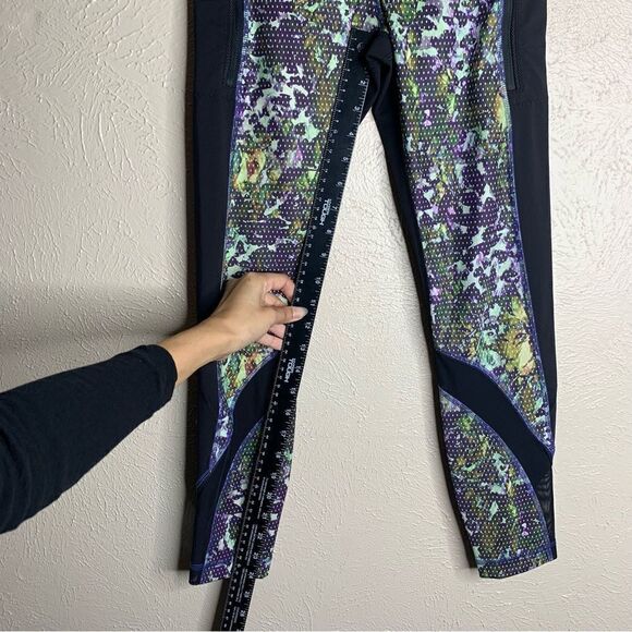 Lululemon Inspire Tight full On Luxtreme Mesh Floral Sport White Multi Black - Picture 12 of 13